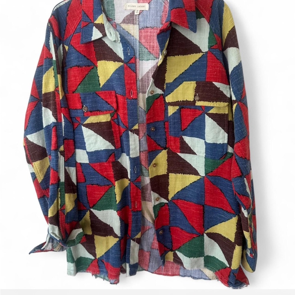 Gilded Intent Multicolor Geometric Top